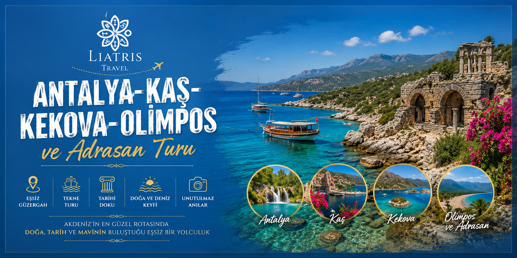 Antalya Kaş Olimpos ve Kekova Turu 