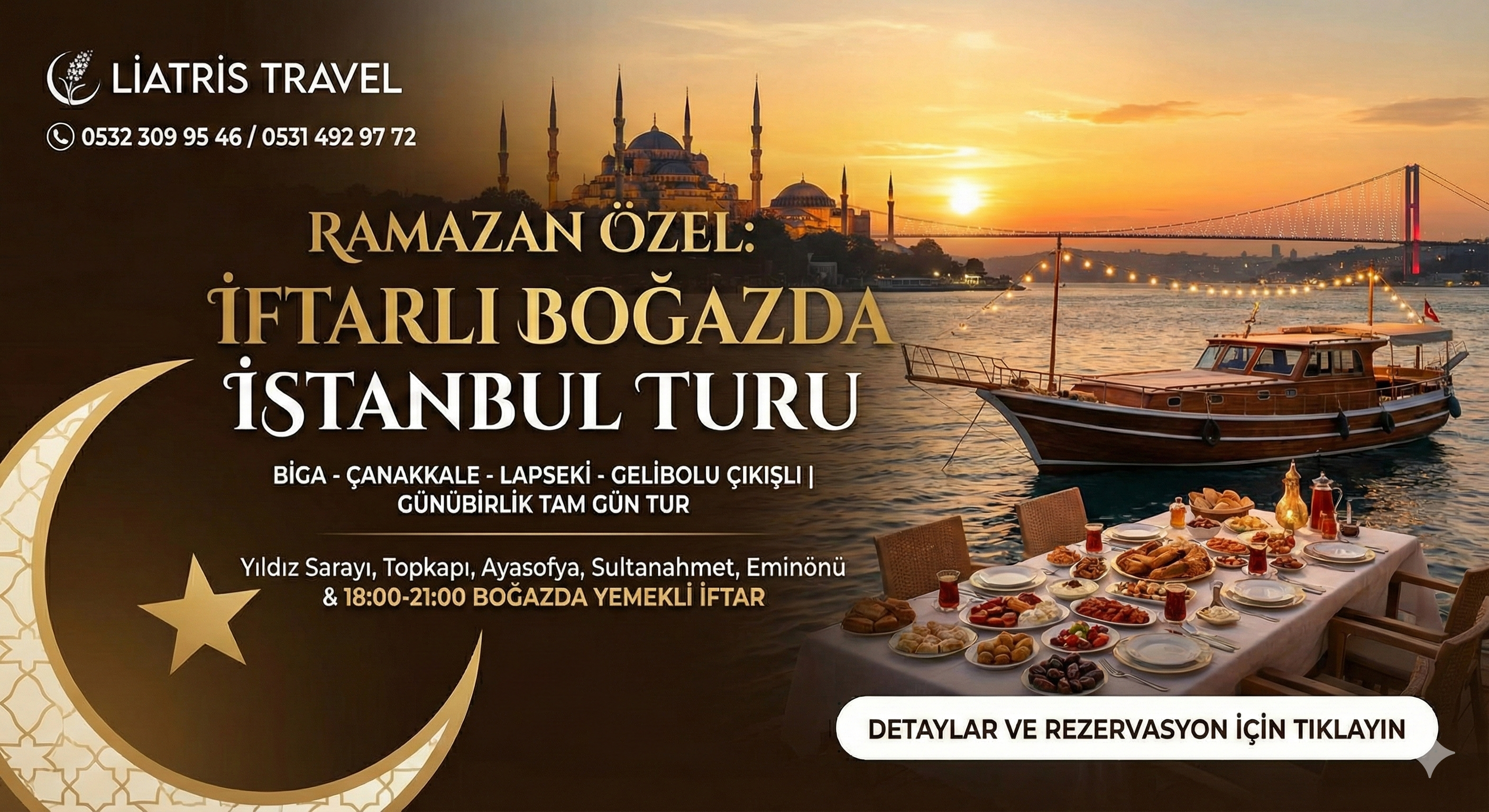 Ramazan Ayı  Boğazda İftarlı İstanbul Turu